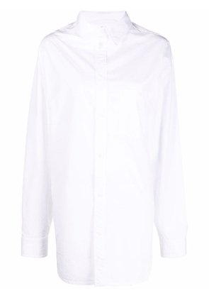 Balenciaga collared button-up cotton shirt - White