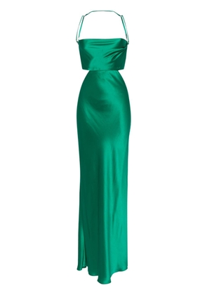 Michelle Mason silk maxi dress - Green
