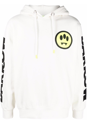 BARROW logo-print drawstring hoodie - White