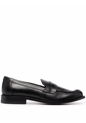 Scarosso Harper leather penny loafers - Black