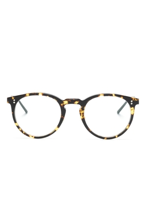 Oliver Peoples tortoiseshell round-frame glasses - Black