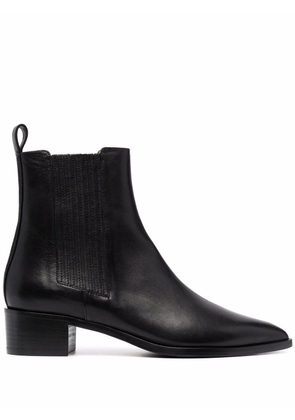 Scarosso Olivia leather ankle boots - Black