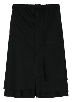 Yohji Yamamoto wrap cropped trousers - Black