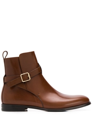 Scarosso Lara buckled ankle boots - Brown