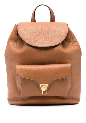 Coccinelle Beat leather backpack - Brown