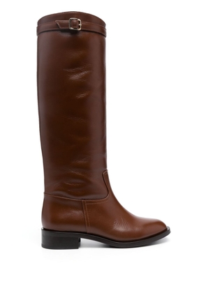 Scarosso Lauren knee-high leather boots - Brown
