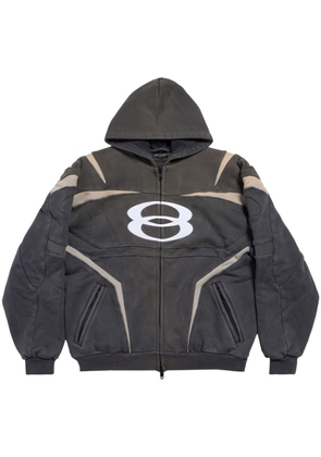 Balenciaga Unity Sports Icon panelled zip-up hoodie - Black
