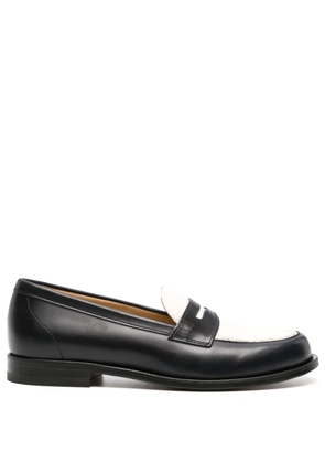 Scarosso two-tone leather loafers - Blue