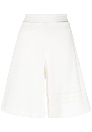 Emporio Armani embossed-logo track shorts - White