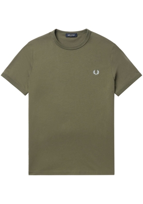 Fred Perry logo-embroidered cotton T-shirt - Green