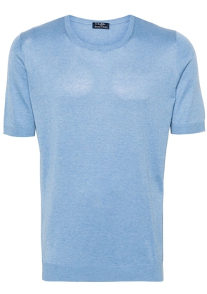 Barba fine-knit silk T-shirt - Blue