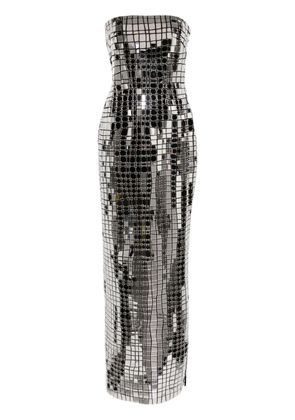 Retrofete Imani metallic strapless gown