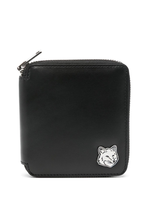 Maison Kitsuné Fox Head-plaque wallet - Black