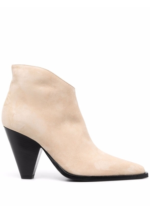 Scarosso Angy pointed-toe boots - Neutrals