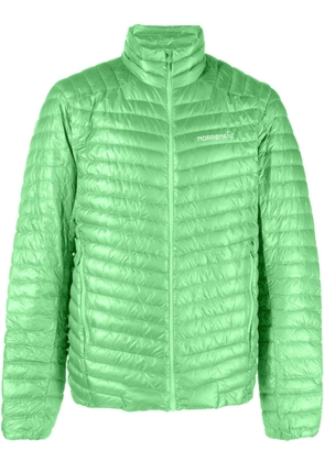 Norrøna Trollveggen quilted hooded jacket - Green