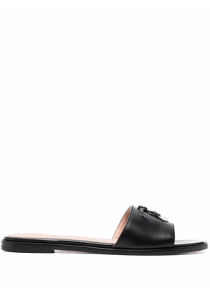 Scarosso Beatrice leather sandals - Black