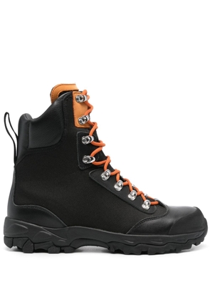 Marcelo Burlon County of Milan embossed-logo hiking boots - Black