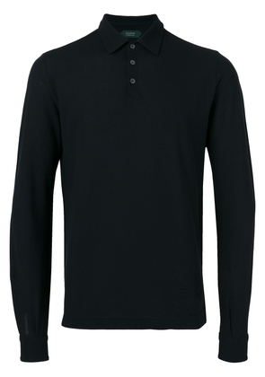 Zanone long-sleeve polo shirt - Blue