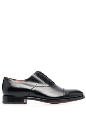 Santoni polished leather oxford shoes - Black