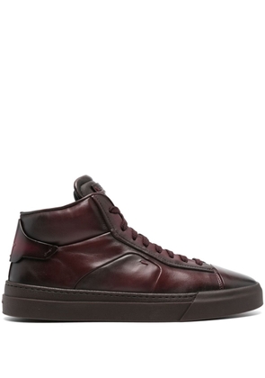 Santoni Gilby leather sneakers - Red