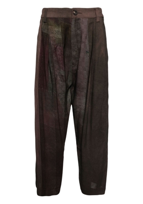 Ziggy Chen drop-crotch trousers - Purple