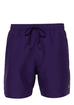 Carhartt WIP Chase logo-embroidered swim shorts - Purple