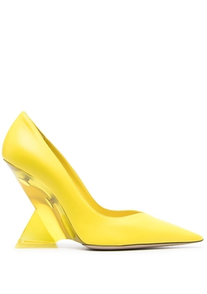 The Attico Cheope 110mm leather pumps - Yellow