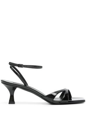 Casadei cut-out patent-leather sandals - Black