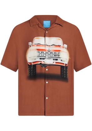 MARKET graphic-print short-sleeve shirt - Brown