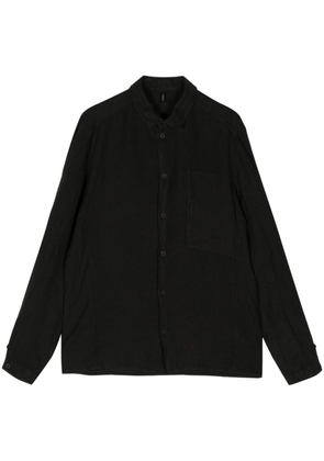 Transit long-sleeve linen shirt - Black