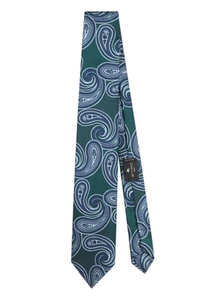 ETRO paisley-jacquard silk tie - Green
