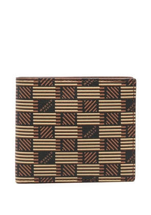 Moreau monogram-pattern leather wallet - Brown