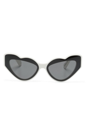 Fiorucci heart-shape frame sunglasses - White
