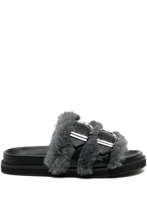 Senso Zali double-buckle leather sandals - Black