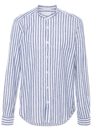 Manuel Ritz striped slub-texture shirt - Blue
