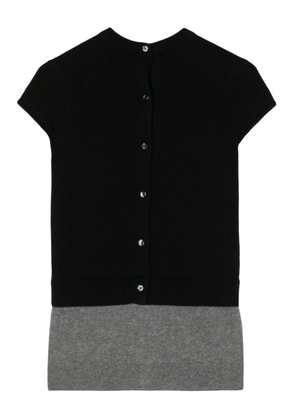 MERYLL ROGGE two-tone cashmere top - Black