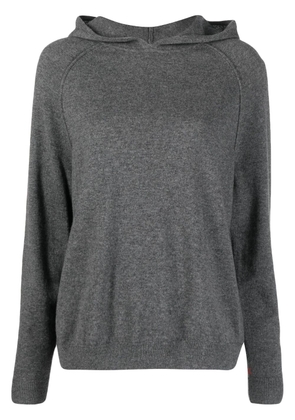 Chinti & Parker fine-knit wool-cashmere hoodie - Grey