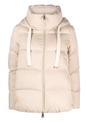 Herno funnel-neck padded puffer jacket - Neutrals
