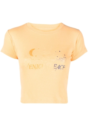 ERL Venice Beach-print cotton T-shirt - Orange