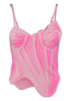 PH5 Camellia asymmetric-design top - Pink
