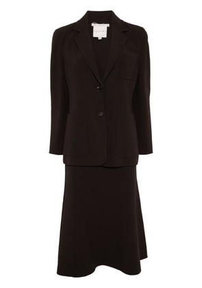 Céline Pre-Owned single-breasted wool skirt suit - Brown