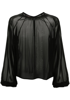THE ANDAMANE Renee puff-sleeve blouse - Black