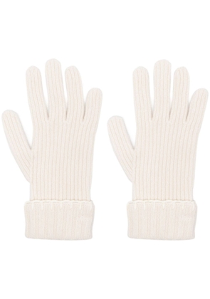 Chloé ribbed full-finger gloves - White