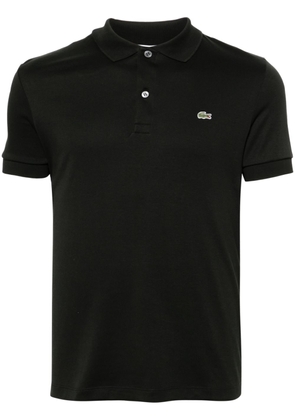 Lacoste logo-patch jersey polo shirt - Black
