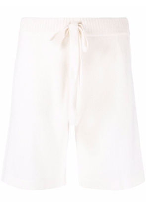 P.A.R.O.S.H. knitted drawstring waist shorts - White