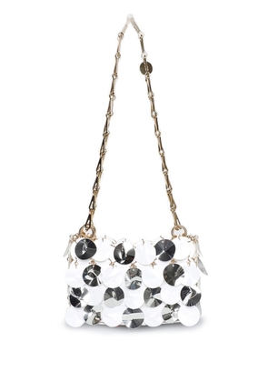Rabanne Sparkle Discs sequin-design mini bag - Silver