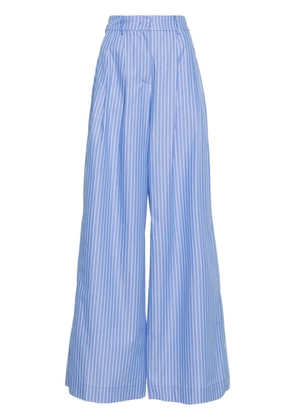 DRHOPE pinstriped cotton tailored torusers - Blue
