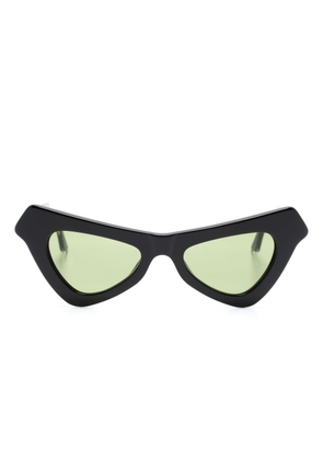 Marni Eyewear Fairy Pool logo-engraved cat-eye sunglasses - Black