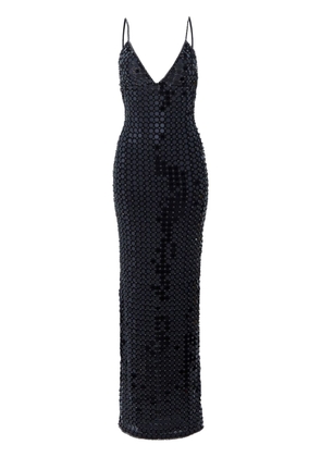 Retrofete Perri handmade embellishments long dress - Black