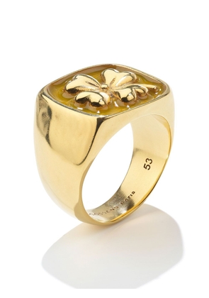 Goossens Talisman clover signet ring - Gold